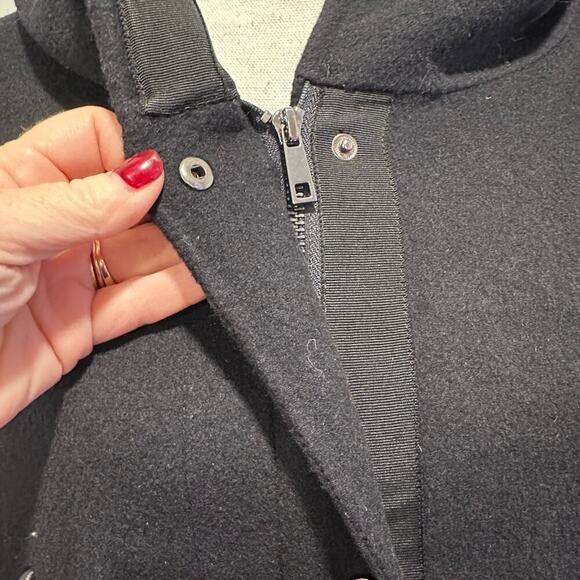 Maje Hooded Wool Blend Coat - Picture 7 of 14